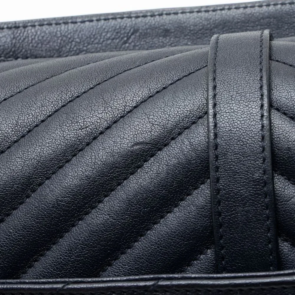 Saint Laurent Matelasse Calfskin Monogram College Large Shoulder Bag